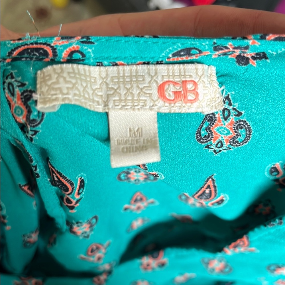 GB Teal Paisley Dress